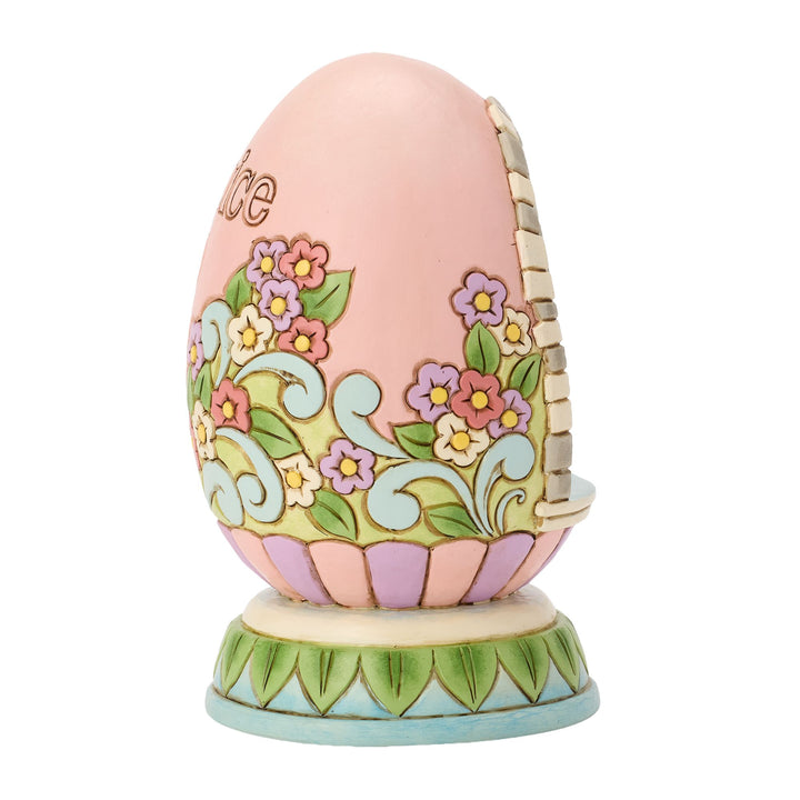 Easter Rejoice LED Egg Diorama Figurine - "Blessed Easter"