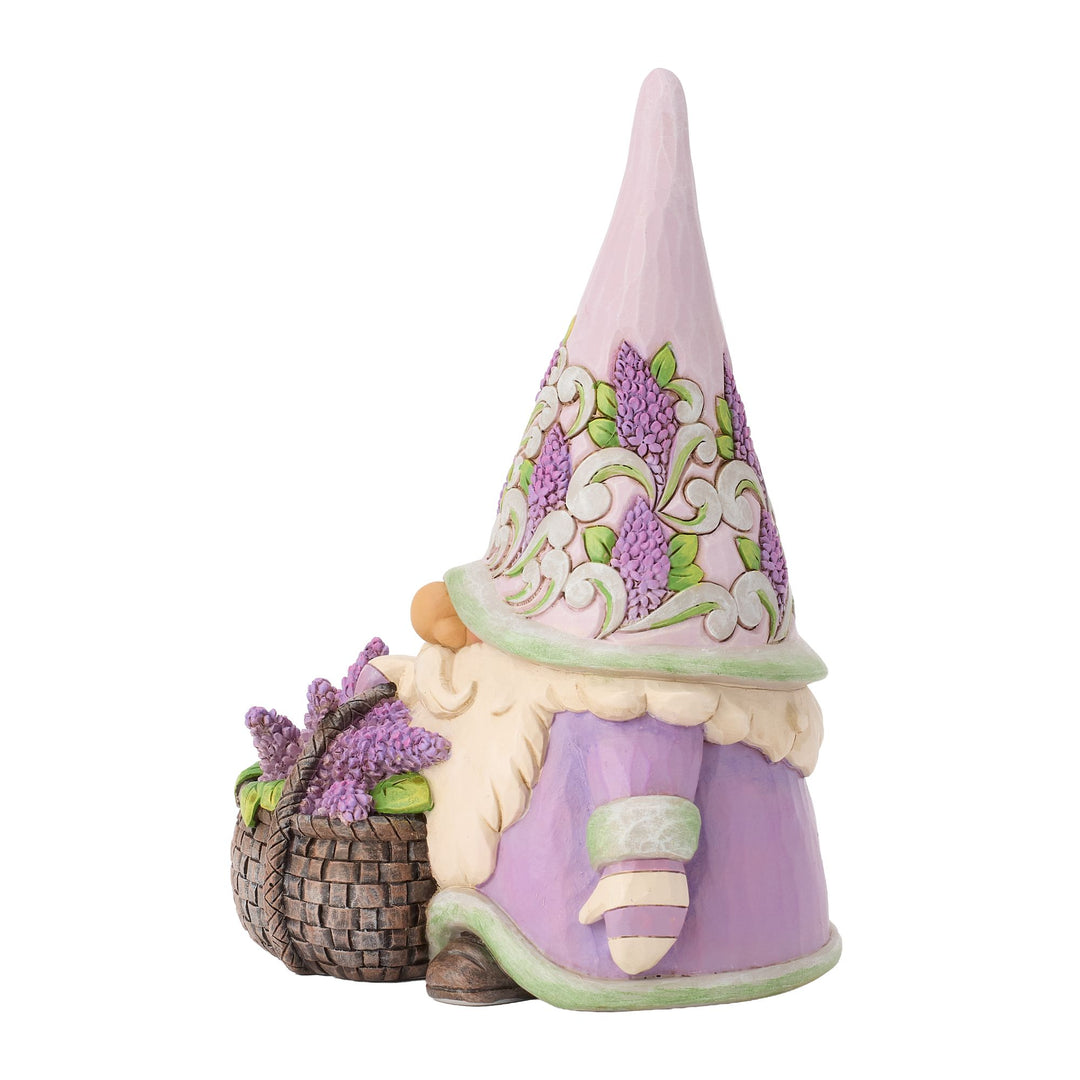 Gnome with Basket of Lilac - "Lovely Lilac"