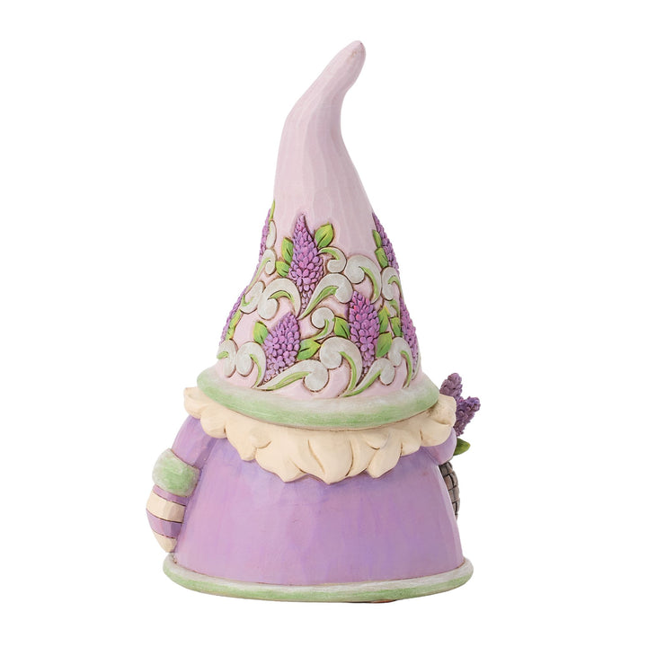 Gnome with Basket of Lilac - "Lovely Lilac"