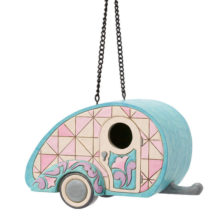 Birdhouse Camper Figurine