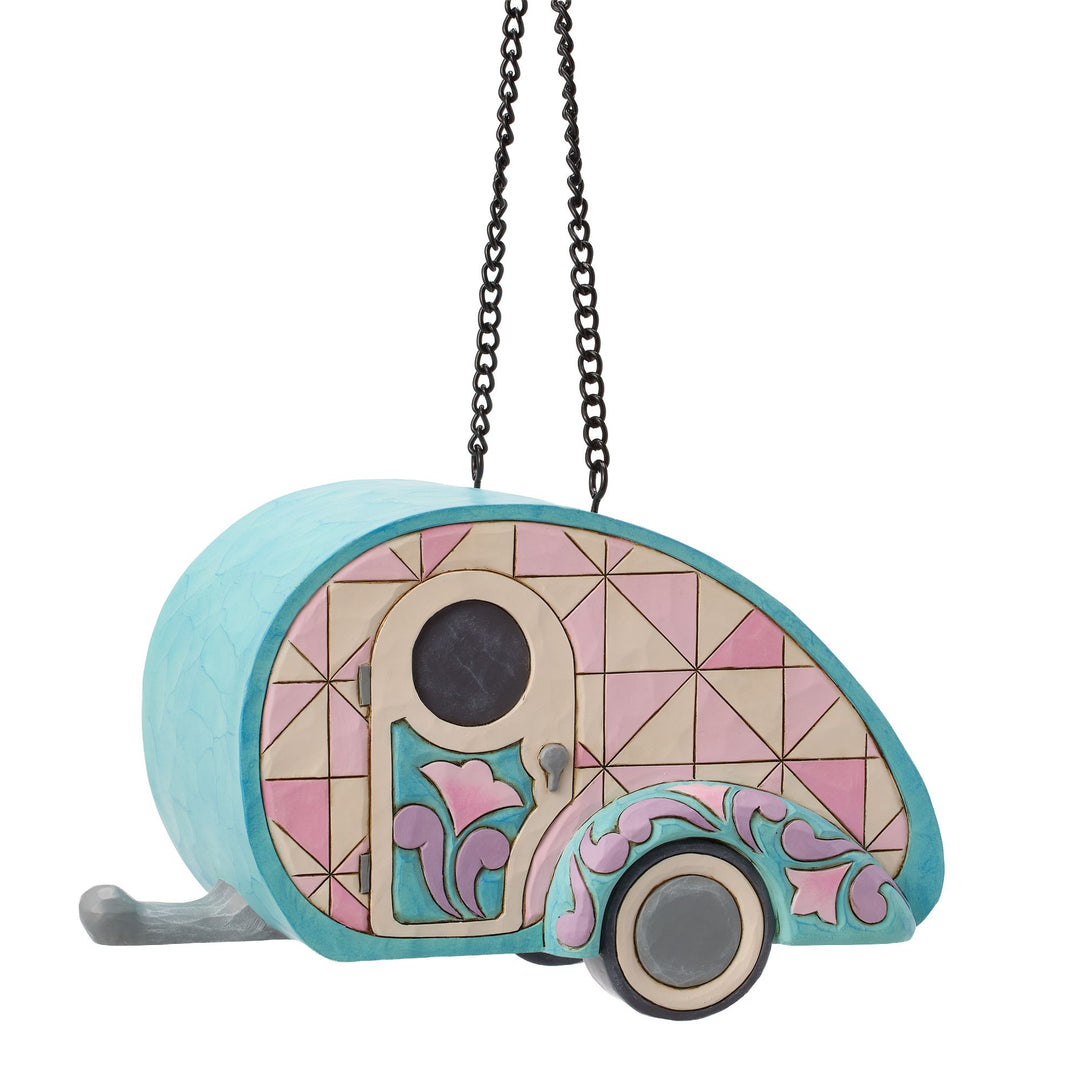 Birdhouse Camper Figurine