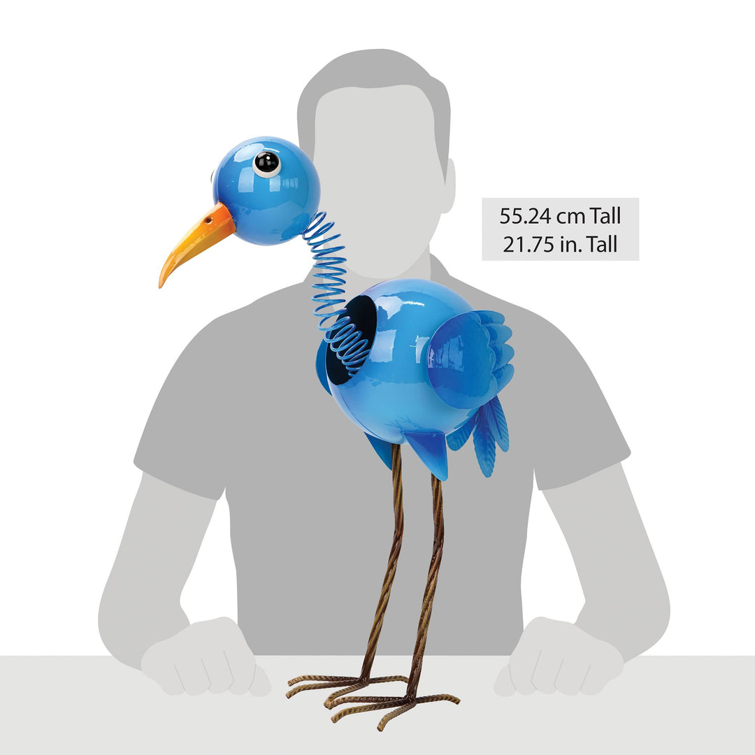 Blue Crane Metal Ornament