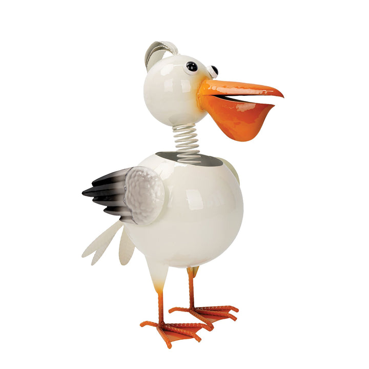 White Pelican Metal Ornament