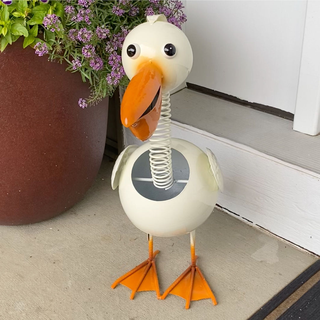 White Pelican Metal Ornament