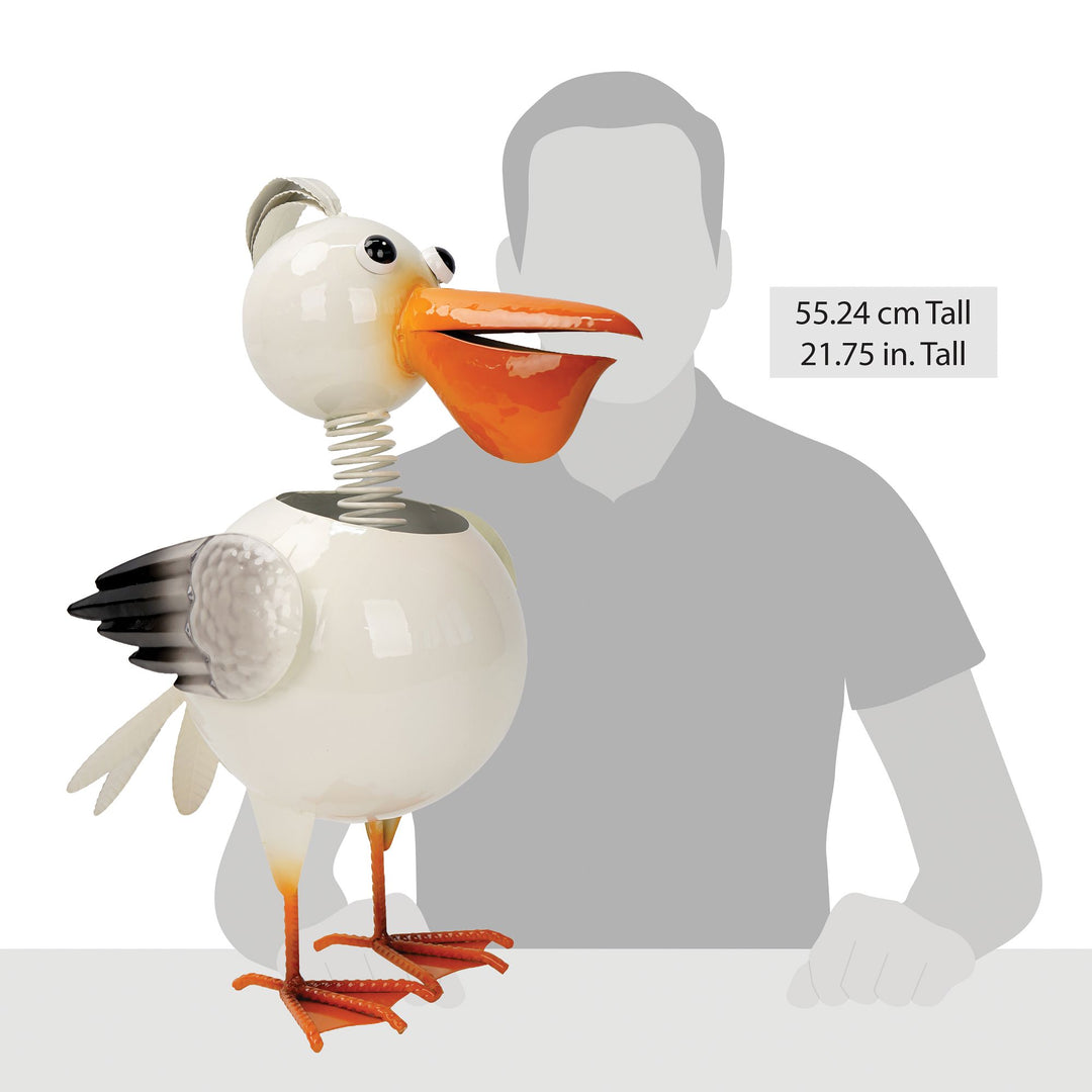 White Pelican Metal Ornament