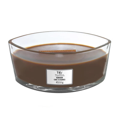 Humidor Ellipse Wood Wick Candle - Enesco Gift Shop