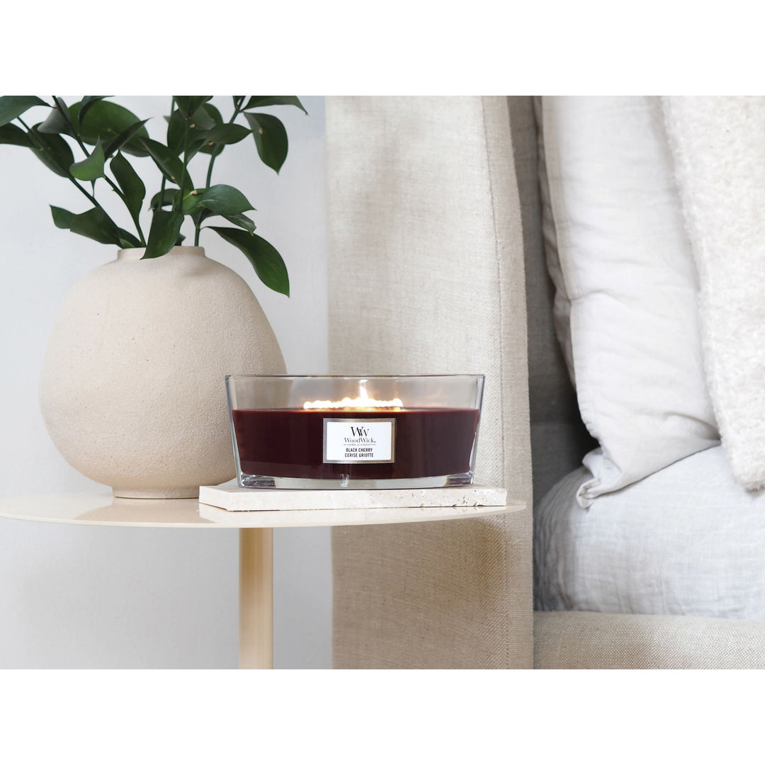 Black Cherry Ellipse Wood Wick Candle