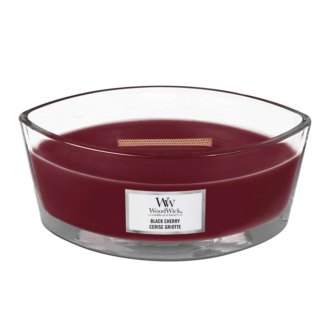 Black Cherry Ellipse Wood Wick Candle