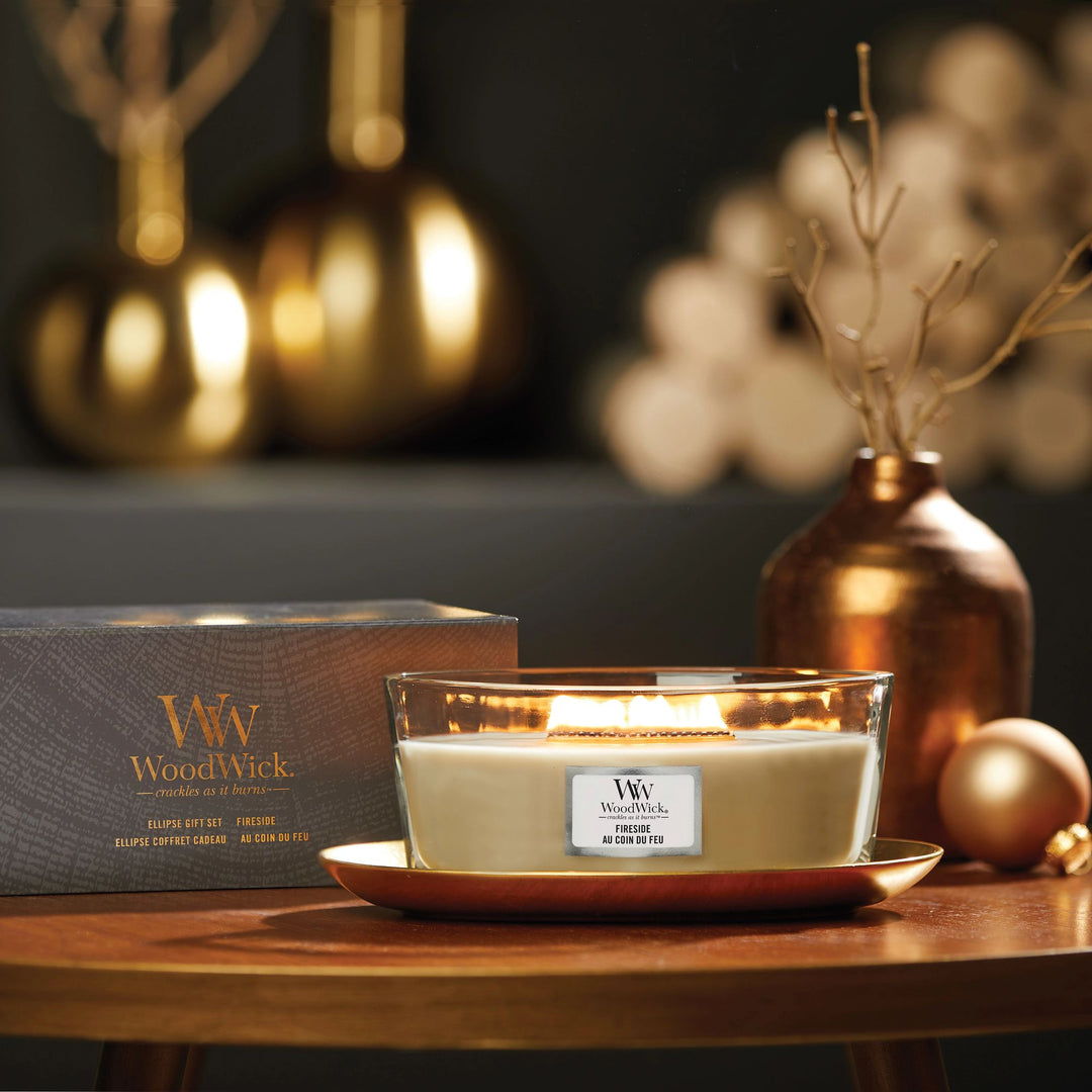 Fireside Ellipse Wood Wick Candle