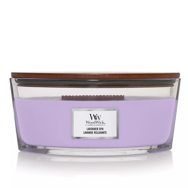 Lavender Spa Ellipse Wood Wick Candle