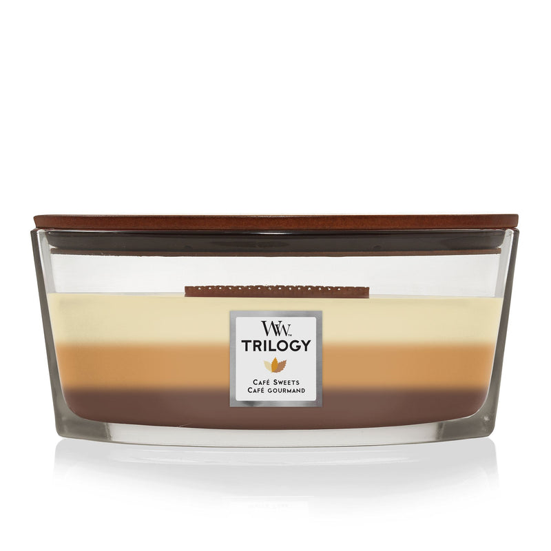 Cafe Sweets Trilogy Ellipse Hourglass Wood Wick Candle