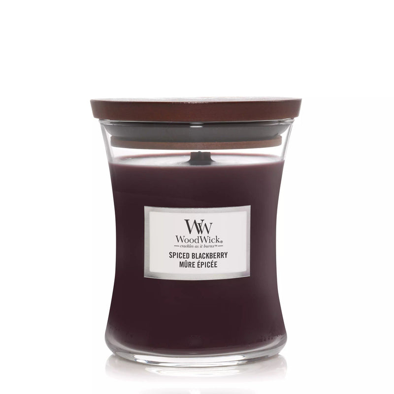 Spiced Blackberry Medium Hourglass Wood Wick Candle
