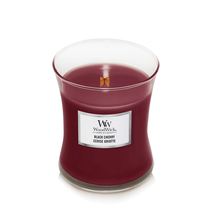 Black Cherry Medium Hourglass Wood Wick Candle