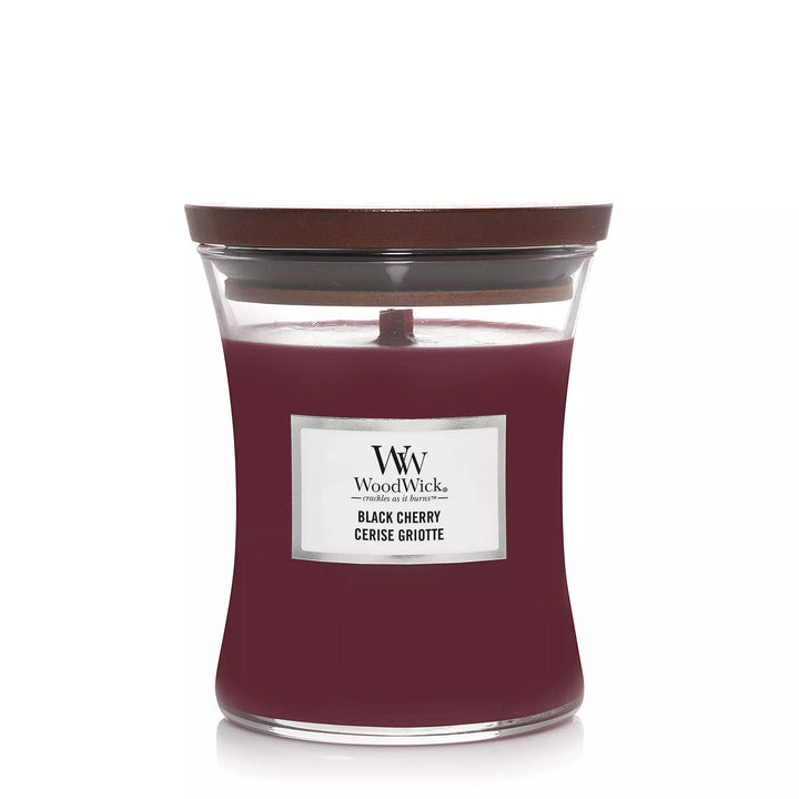 Black Cherry Medium Hourglass Wood Wick Candle