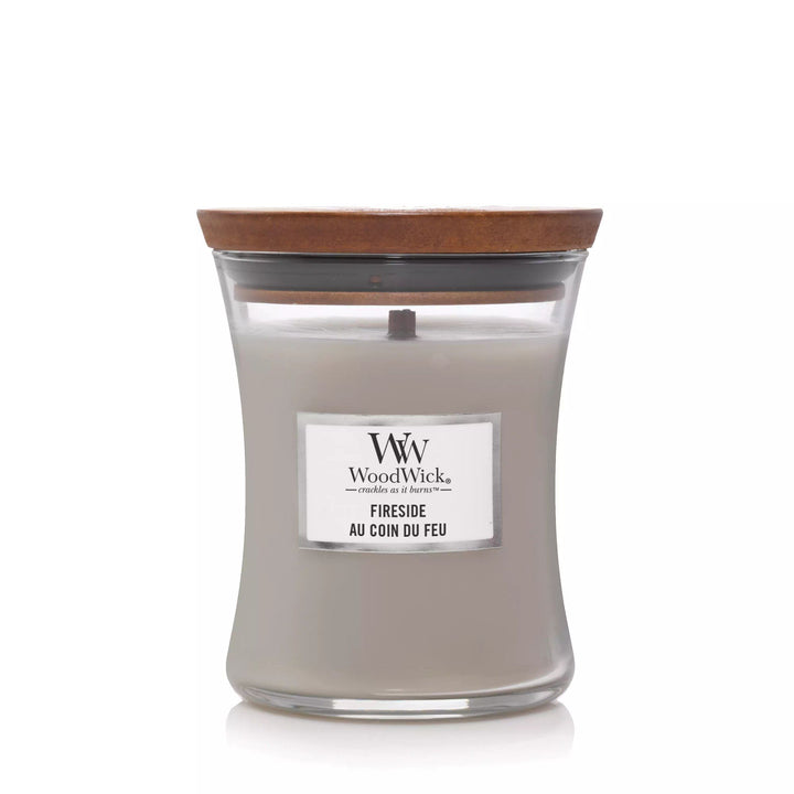 Fireside Medium Hourglass Wood Wick Candle