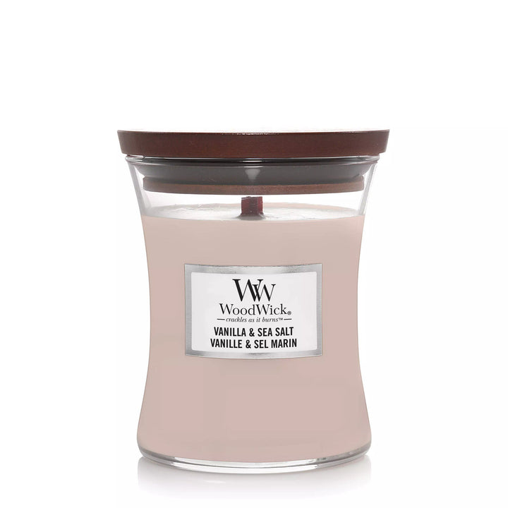 Vanilla & Sea Salt Medium Hourglass Wood Wick Candle