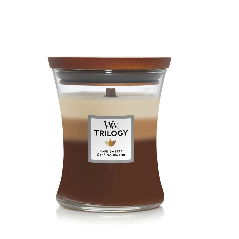 Cafe Sweets Trilogy Medium Hourglass Wood Wick Candle
