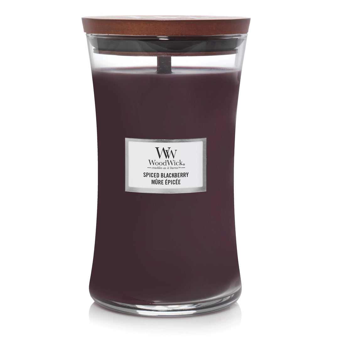 Spiced Blackberry Large Hourglass Wood Wick Candle