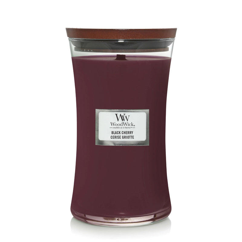 Black Cherry Large Hourglass Wood Wick Candle