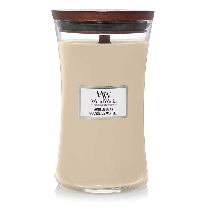 Vanilla Bean Large Hourglass Wood Wick Candle