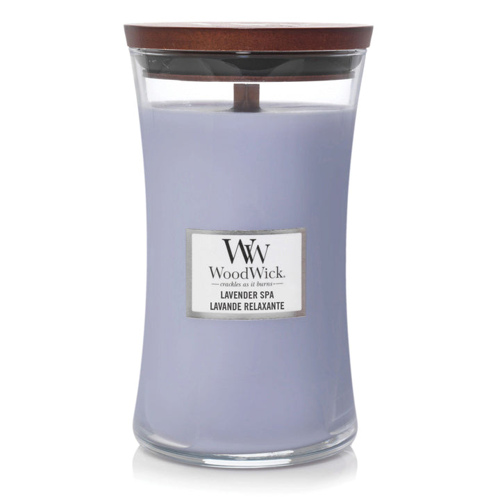 Lavender Spa Large Hourglass Wood Wick Candle