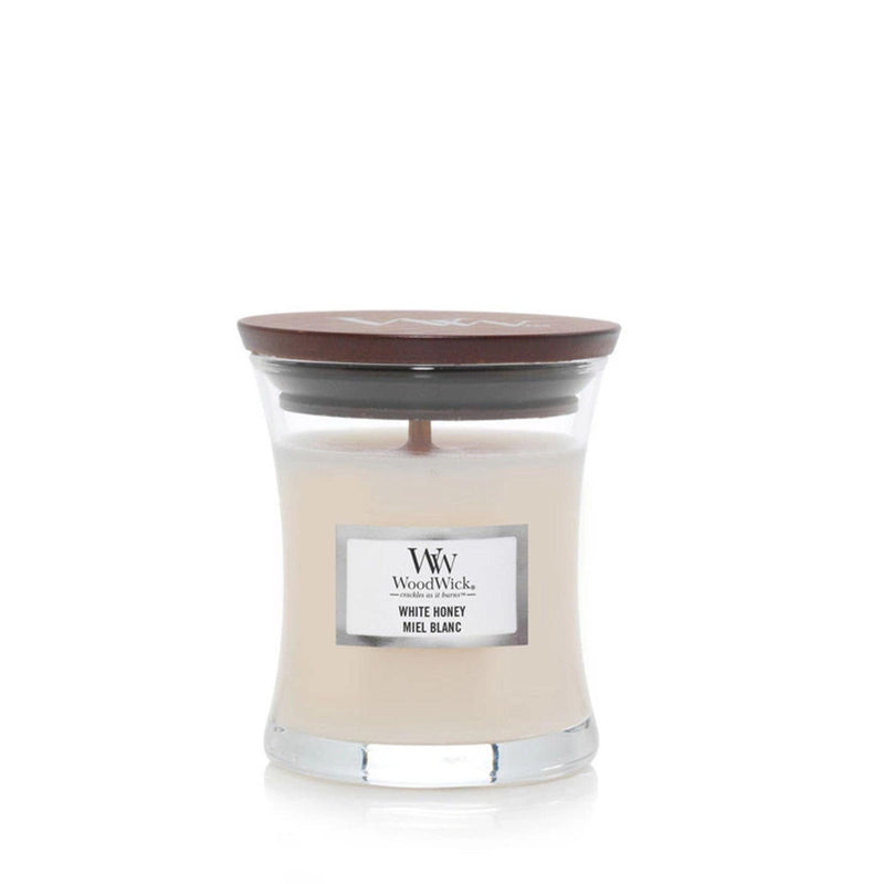 White Honey Mini Hourglass Wood Wick Candle - Enesco Gift Shop