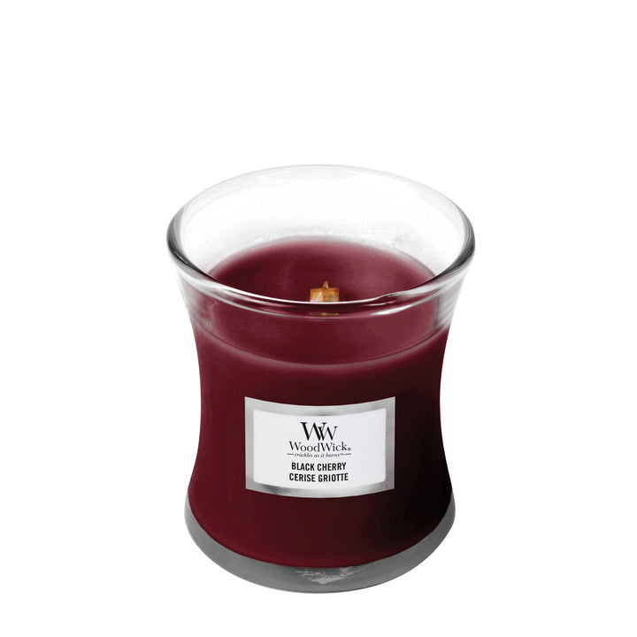 Black Cherry Mini Hourglass Wood Wick Candle