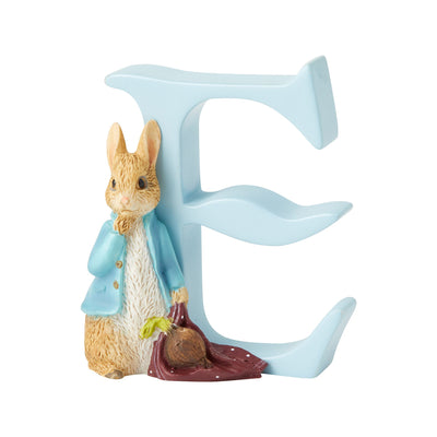 "E" - Peter Rabbit Decorative Alphabet Letter by Beatrix Potter