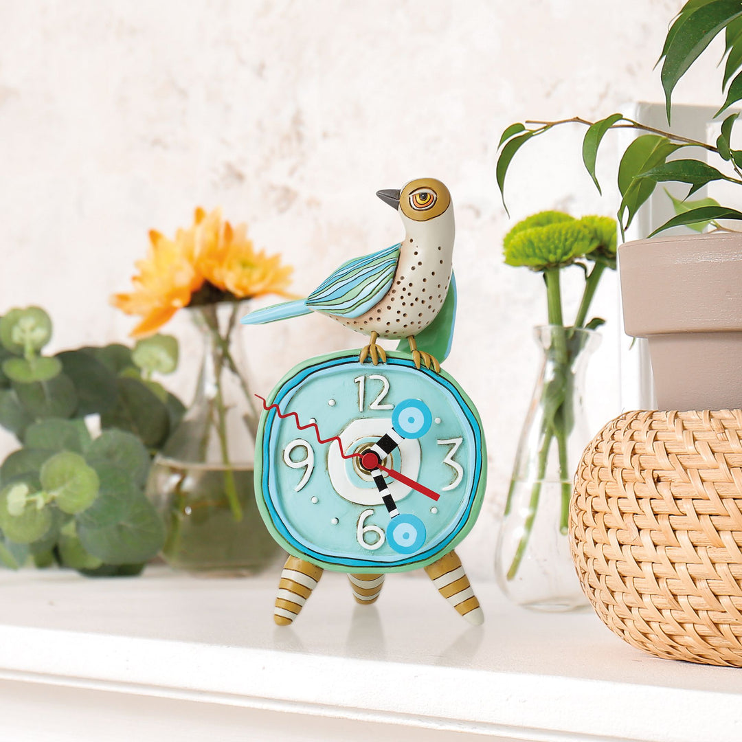 Perched (bird) Desk Clock by Allen Designs