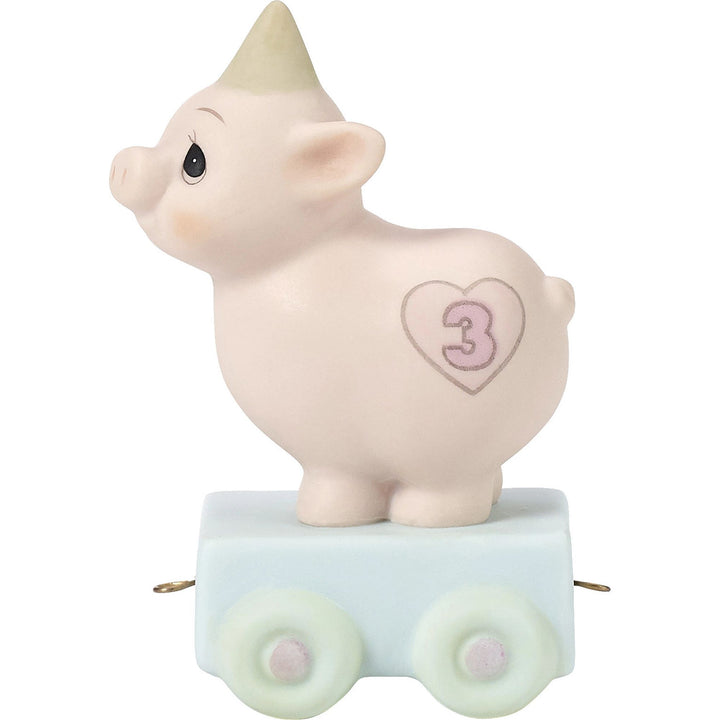 Birthday Train Age 3 Figurine - Precious Moments "Heaven Bless Your Special Day"