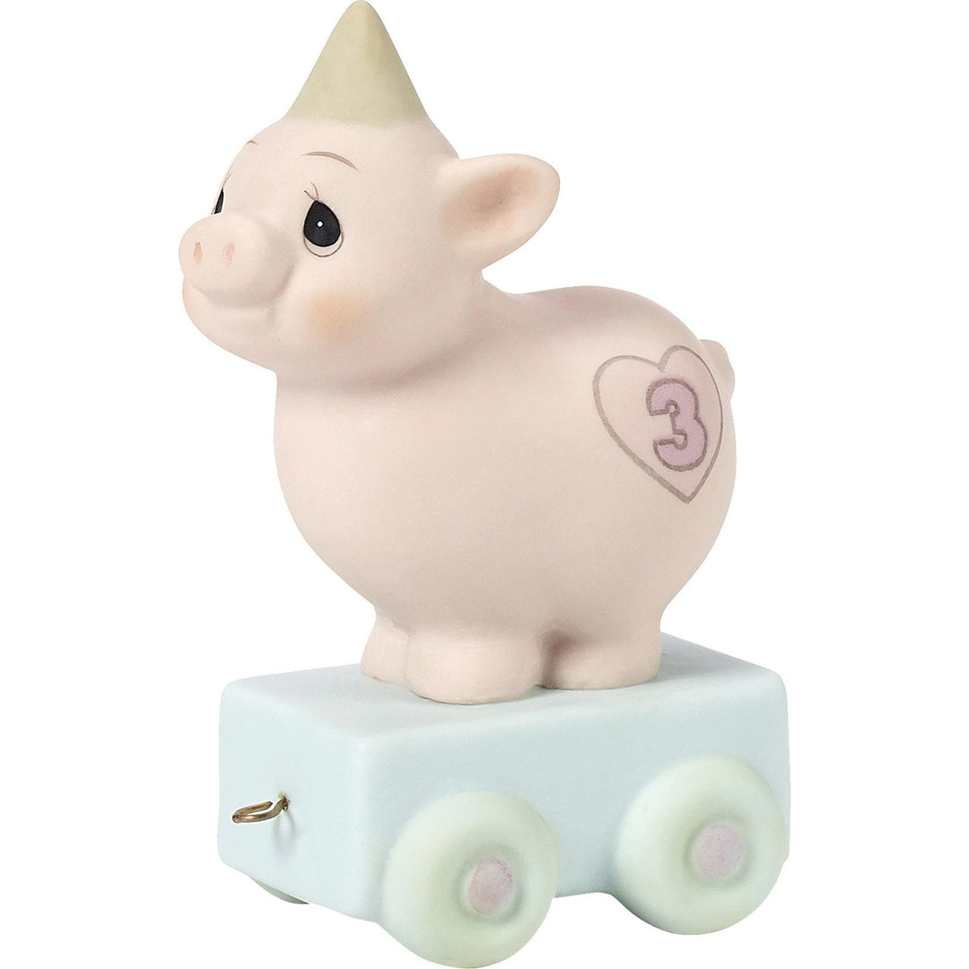 Birthday Train Age 3 Figurine - Precious Moments "Heaven Bless Your Special Day"