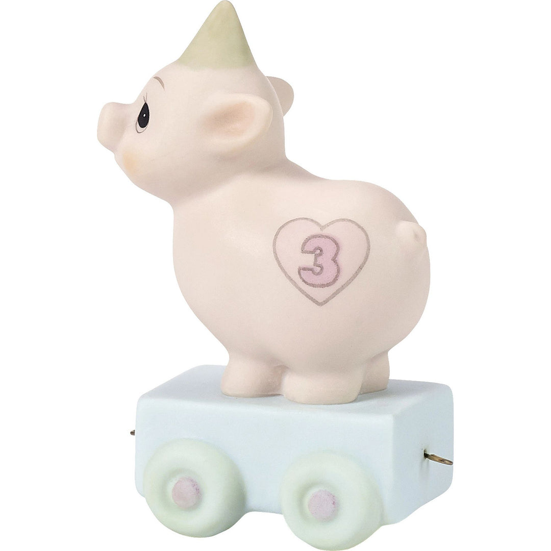 Birthday Train Age 3 Figurine - Precious Moments "Heaven Bless Your Special Day"