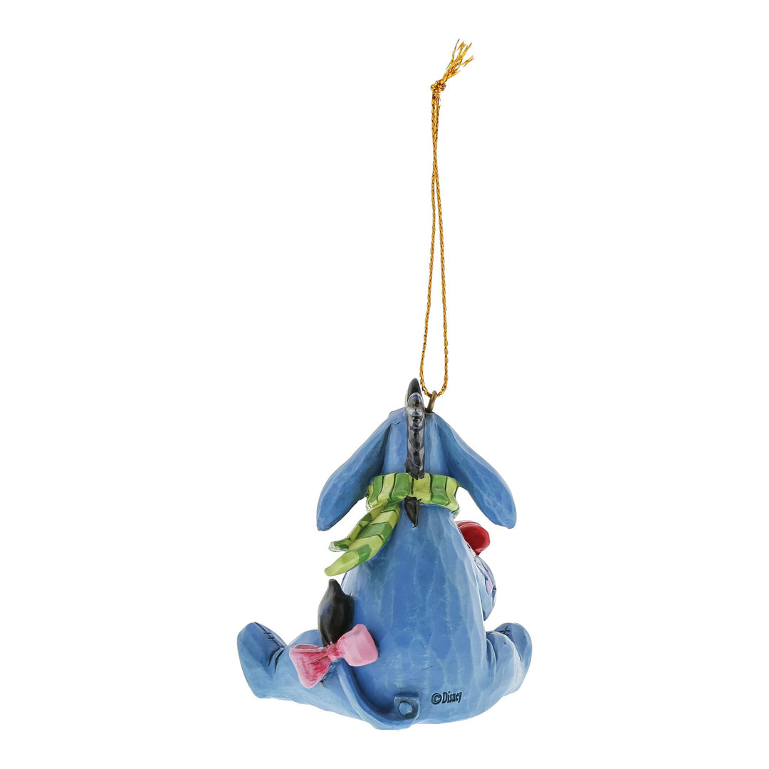 Eeyore with Red Present Hanging Ornament - Disney Traditions by Jim Shore