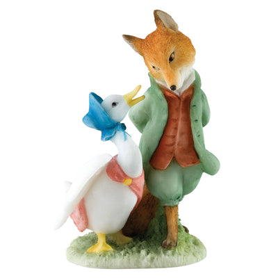 Jemima & The Foxy Whiskered Gentleman Figurine by Beatrix Potter