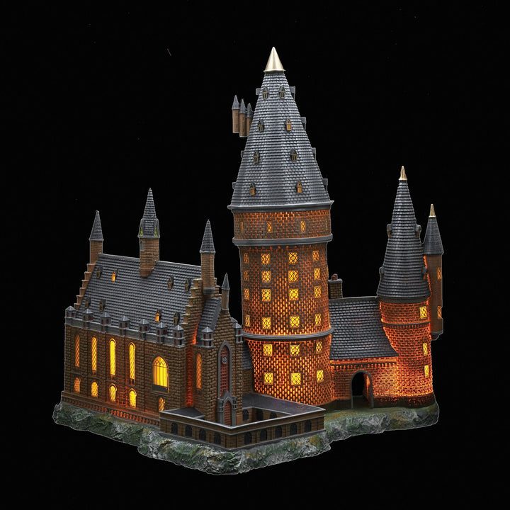 Hogwarts Great Hall and Tower Illuminated Model Building - Harry Potter Village by D56 (EU Adaptor)