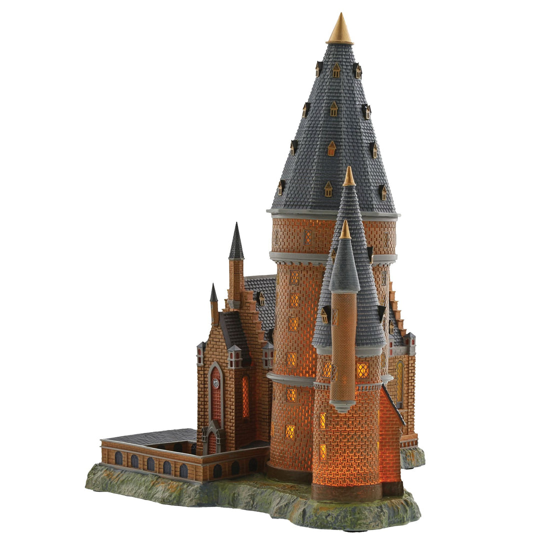 Hogwarts Great Hall and Tower Illuminated Model Building - Harry Potter Village by D56 (EU Adaptor)
