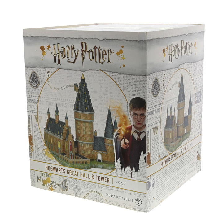 Hogwarts Great Hall and Tower Illuminated Model Building - Harry Potter Village by D56 (EU Adaptor)