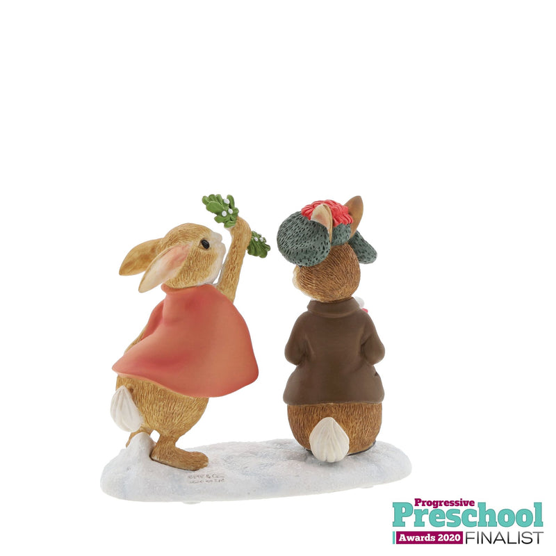 Flopsy and Benjamin Bunny Under the Mistletoe Figurine by Beatrix Potter