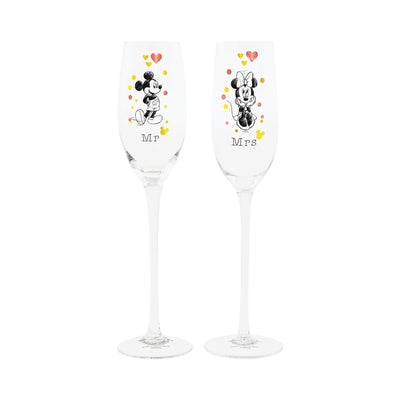 Mickey and Minnie Mouse Toasting Glasses by Enchanting Disney