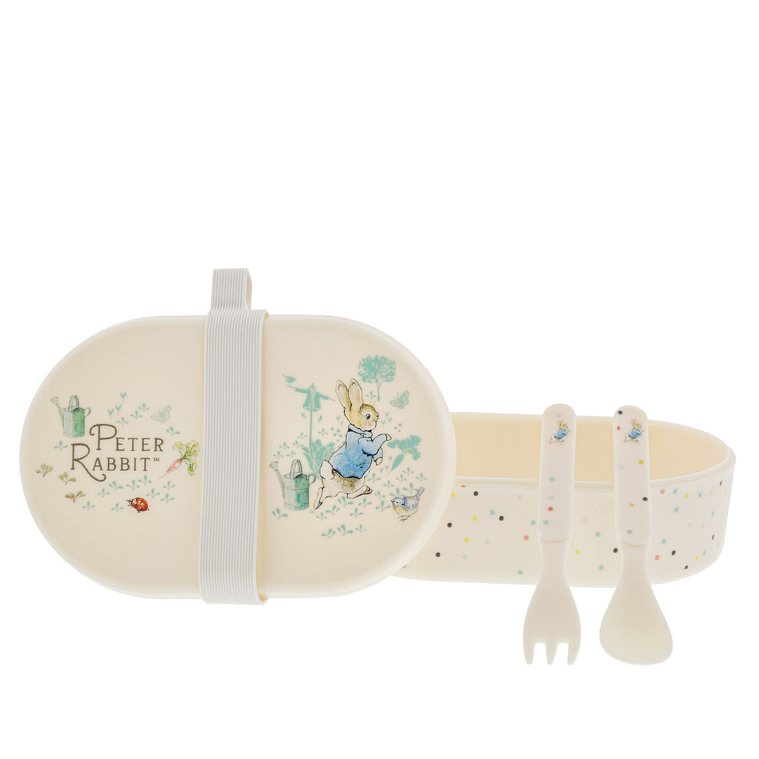 Peter Rabbit Snack Box with Cutlery Set by Beatrix Potter