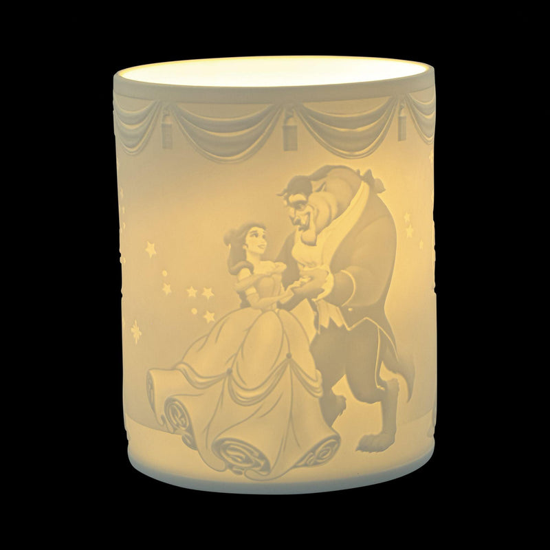 Beauty Within (Beauty and The Beast Tea Light Holder) by Enchanting Disney - Enesco Gift Shop