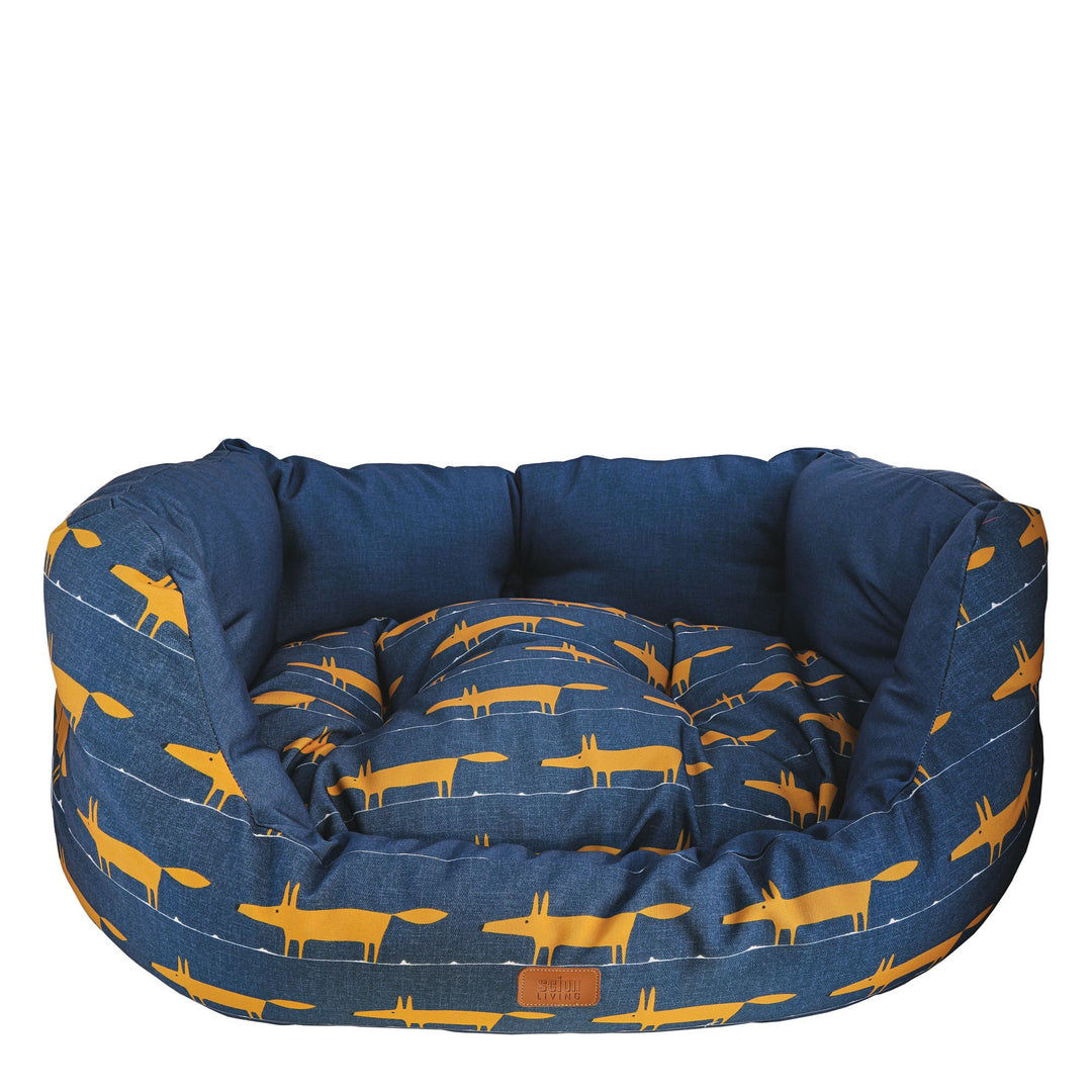 Mr Fox Dog Bed Midnight Blue Large by Scion Living