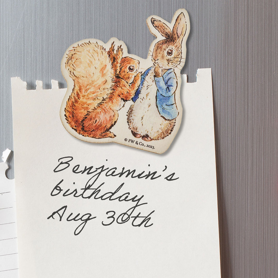 Peter Rabbit and Squirrel Nutkin Wooden Magnet