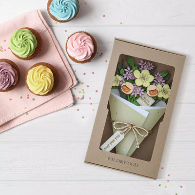 Happy Birthday 3D Flower Figurine Card Letterbox Gift