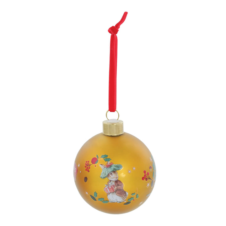 Peter Rabbit Gold Festive Bauble