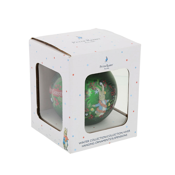 Peter Rabbit Green Festive Bauble