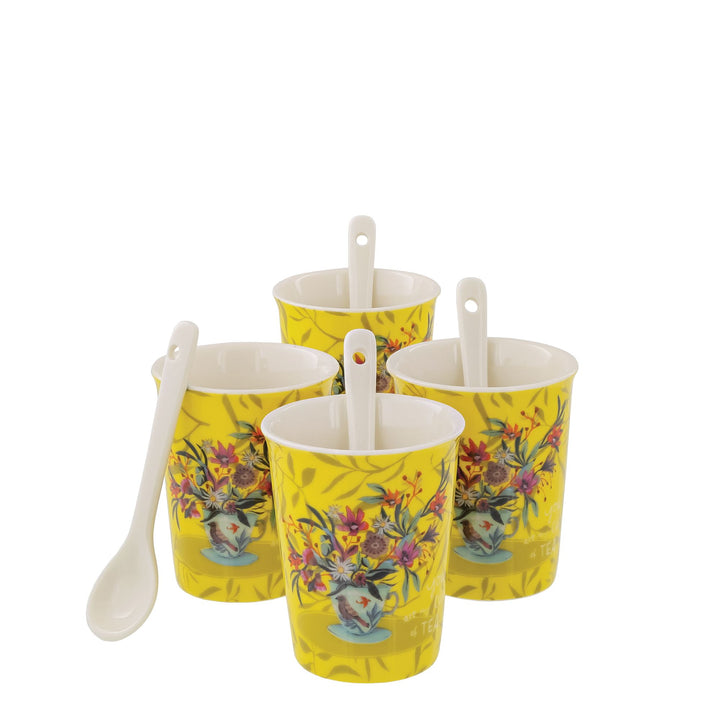 Cup of Tea 4 Cups & Spoon Set by Allen Designs