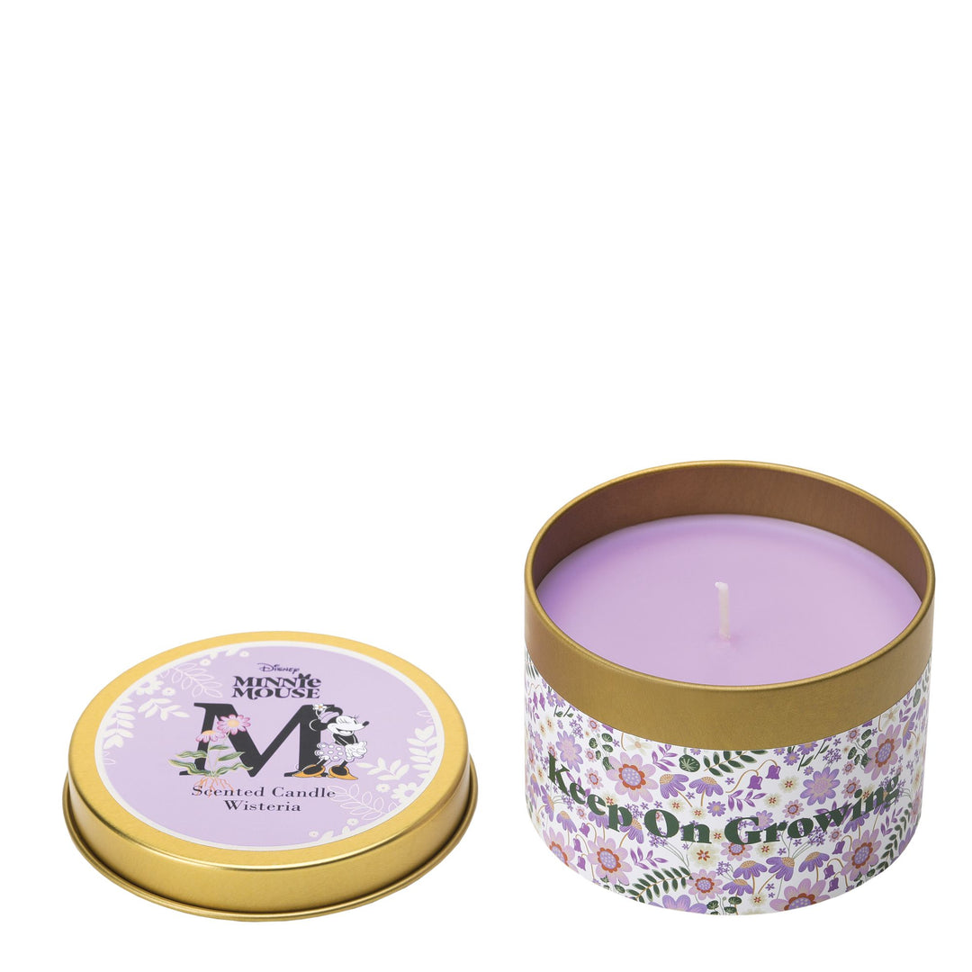 Minnie Mouse Wisteria Tin Candle