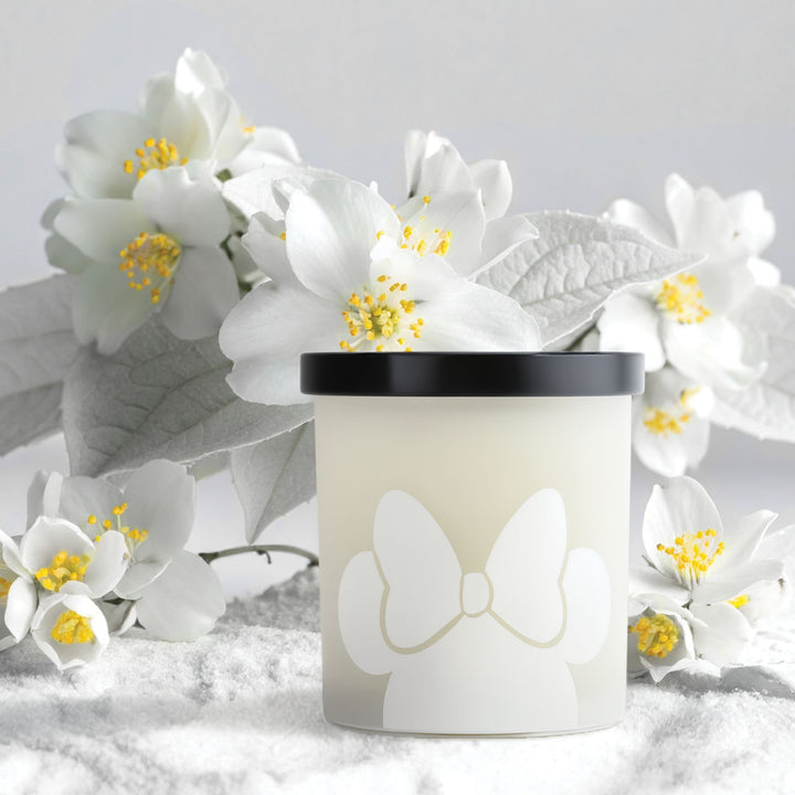 Minnie Mouse White Jasmine Glass Candle