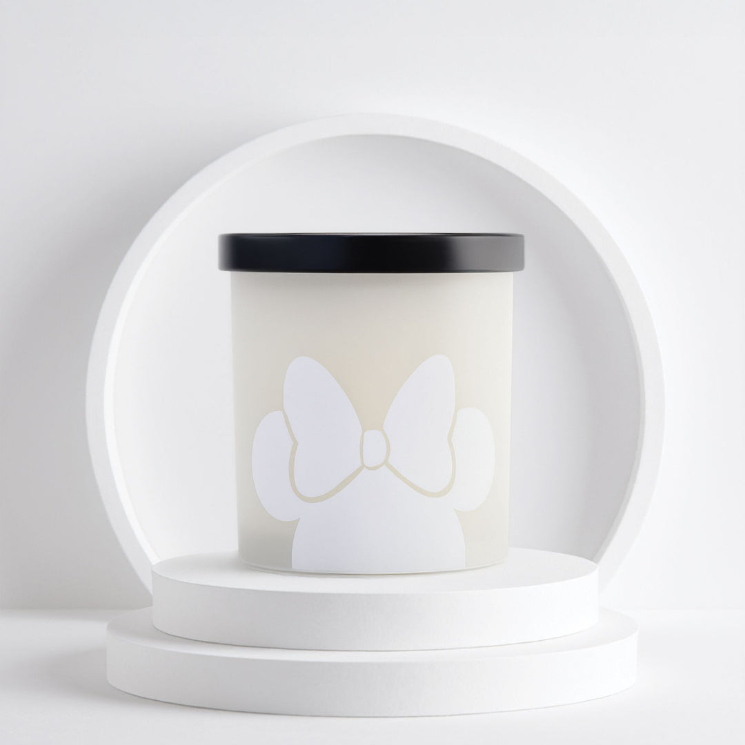 Minnie Mouse White Jasmine Glass Candle